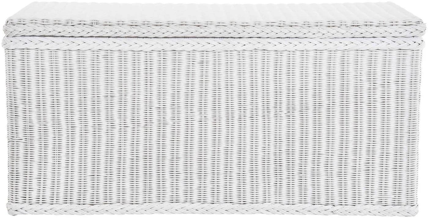 Krines Home Truhe Große Rattantruhe MAX Wäschetruhe Natur Rattan
