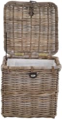 Krines Home Allzweckkorb Korbtruhe Natur Rattan Quadratisch Bild 5