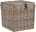 Krines Home Allzweckkorb Korbtruhe mit Deckel Natur Rattan Bild 2