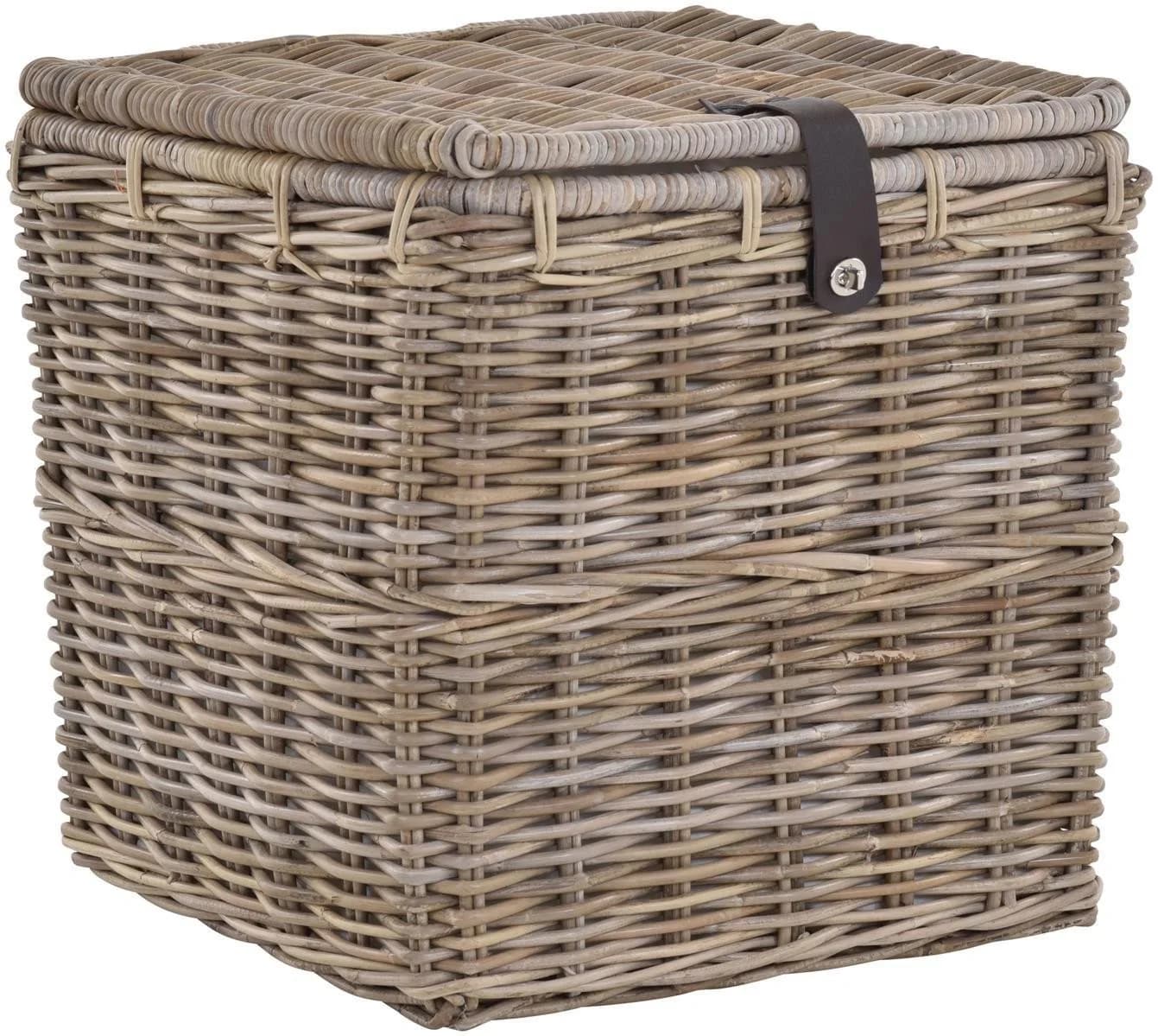 Krines Home Allzweckkorb Korbtruhe mit Deckel Natur Rattan - Bild 2