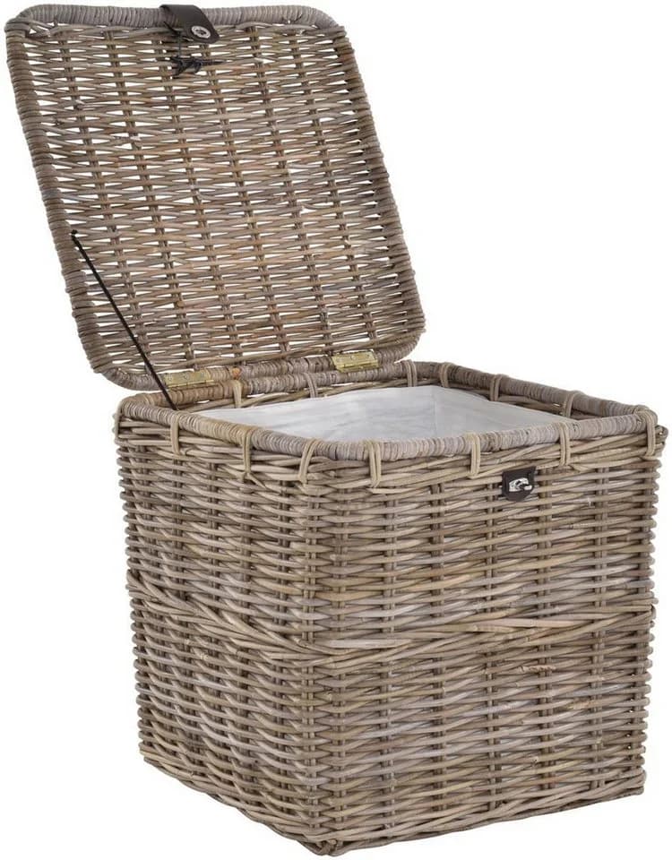 Krines Home Allzweckkorb Korbtruhe mit Deckel Natur Rattan - Bild 4