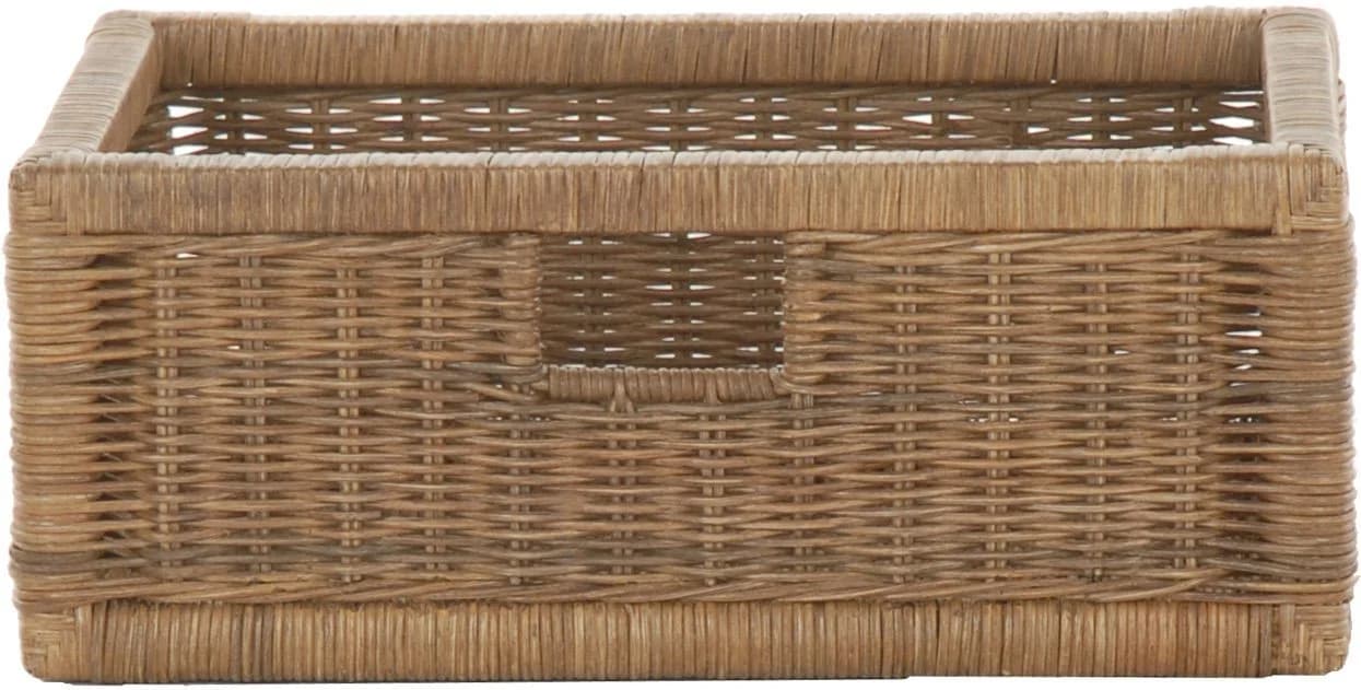 Krines Home Regalkorb 2er Set Hell Braun Rattan - Bild 3