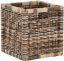 Krines Home Regalkorb Set 2-tlg. Geflochten Rattan Braun Bild 1