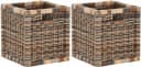 Krines Home Regalkorb Set 2-tlg. Geflochten Rattan Braun Bild 2