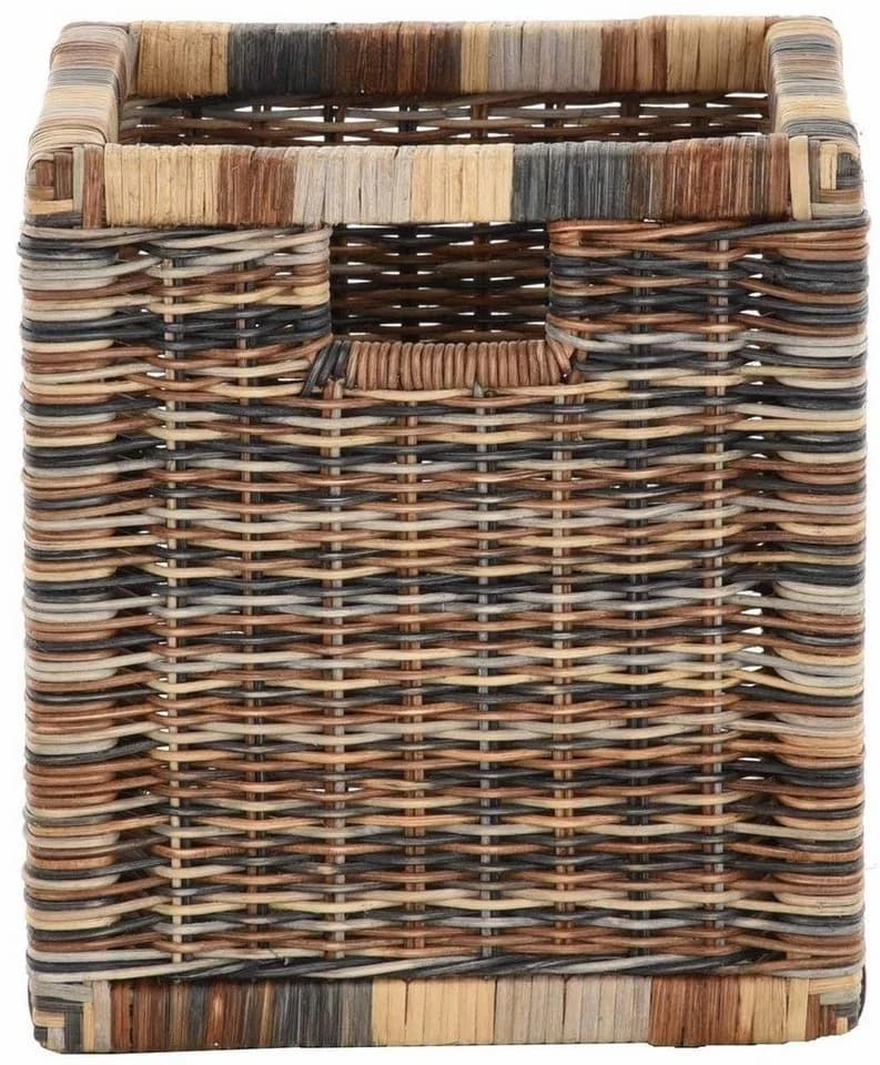 Krines Home Regalkorb Set 2-tlg. Geflochten Rattan Braun - Bild 3