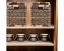 Krines Home Regalkorb Set 2-tlg. Geflochten Rattan Braun Bild 5