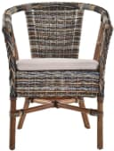 Krines Home Stapelbarer Rattansessel mit Armlehnen und Kissen Bild 1