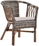 Krines Home Stapelbarer Rattansessel mit Armlehnen und Kissen Bild 2