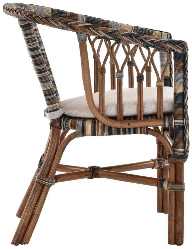 Krines Home Stapelbarer Rattansessel mit Armlehnen und Kissen - Bild 3