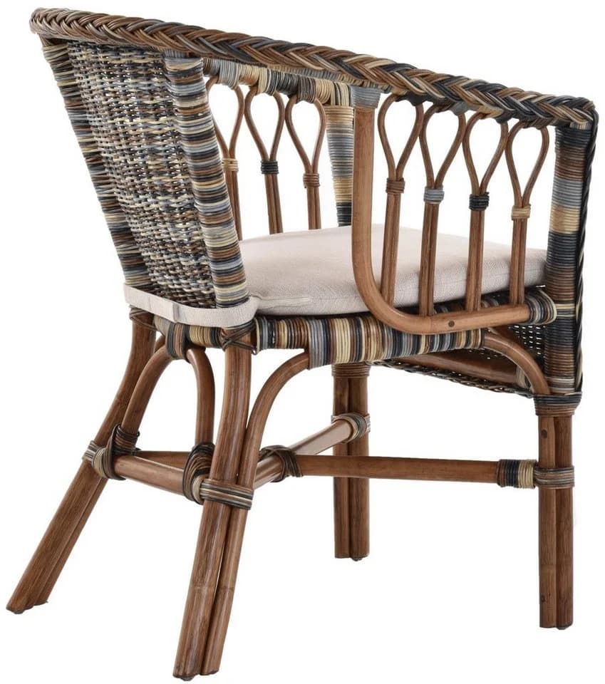 Krines Home Stapelbarer Rattansessel mit Armlehnen und Kissen - Bild 4
