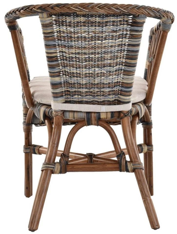 Krines Home Stapelbarer Rattansessel mit Armlehnen und Kissen - Bild 5