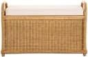 Krines Home Sitzbank Rattan mit Stauraum und Polsterung Honig-Dunkel Bild 1
