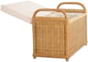 Krines Home Sitzbank Rattan mit Stauraum und Polsterung Honig-Dunkel Bild 4