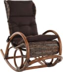 Krines Home Schaukelstuhl Luxor Natur Rattan Schaukelsessel Bild 2