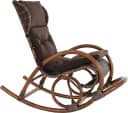 Krines Home Schaukelstuhl Luxor Natur Rattan Schaukelsessel Bild 3