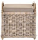Krines Home Sitzbank Rattan mit Stauraum und gepolstertem Deckel Bild 1
