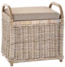 Krines Home Sitzbank Rattan mit Stauraum und gepolstertem Deckel Bild 2