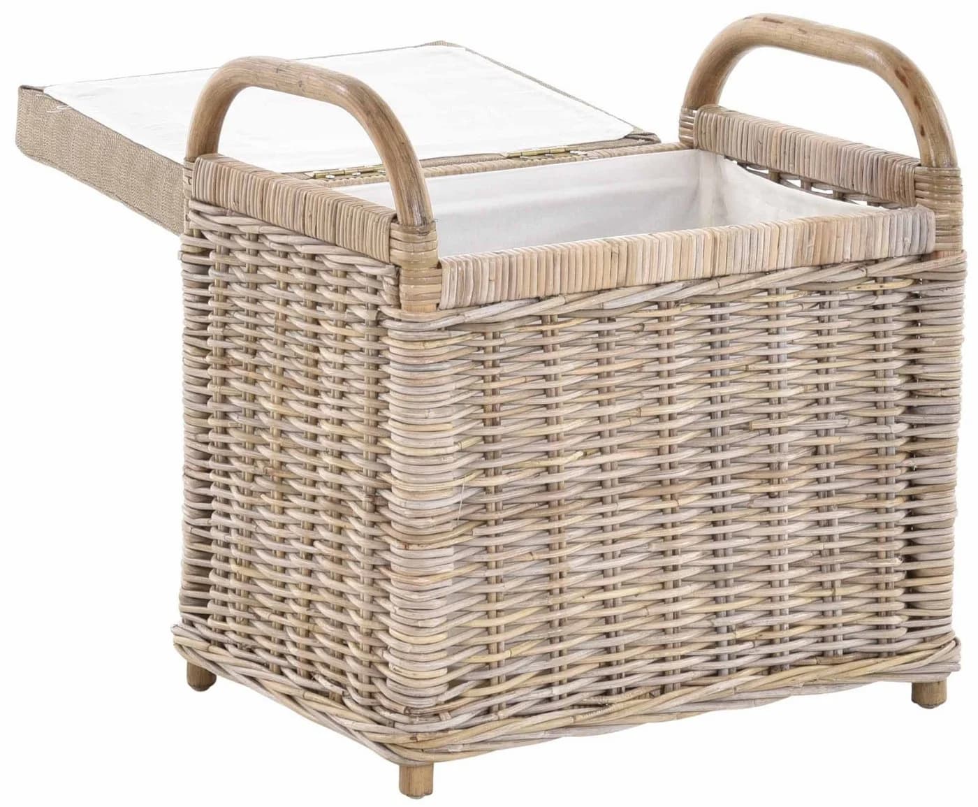 Krines Home Sitzbank Rattan mit Stauraum und gepolstertem Deckel - Bild 4