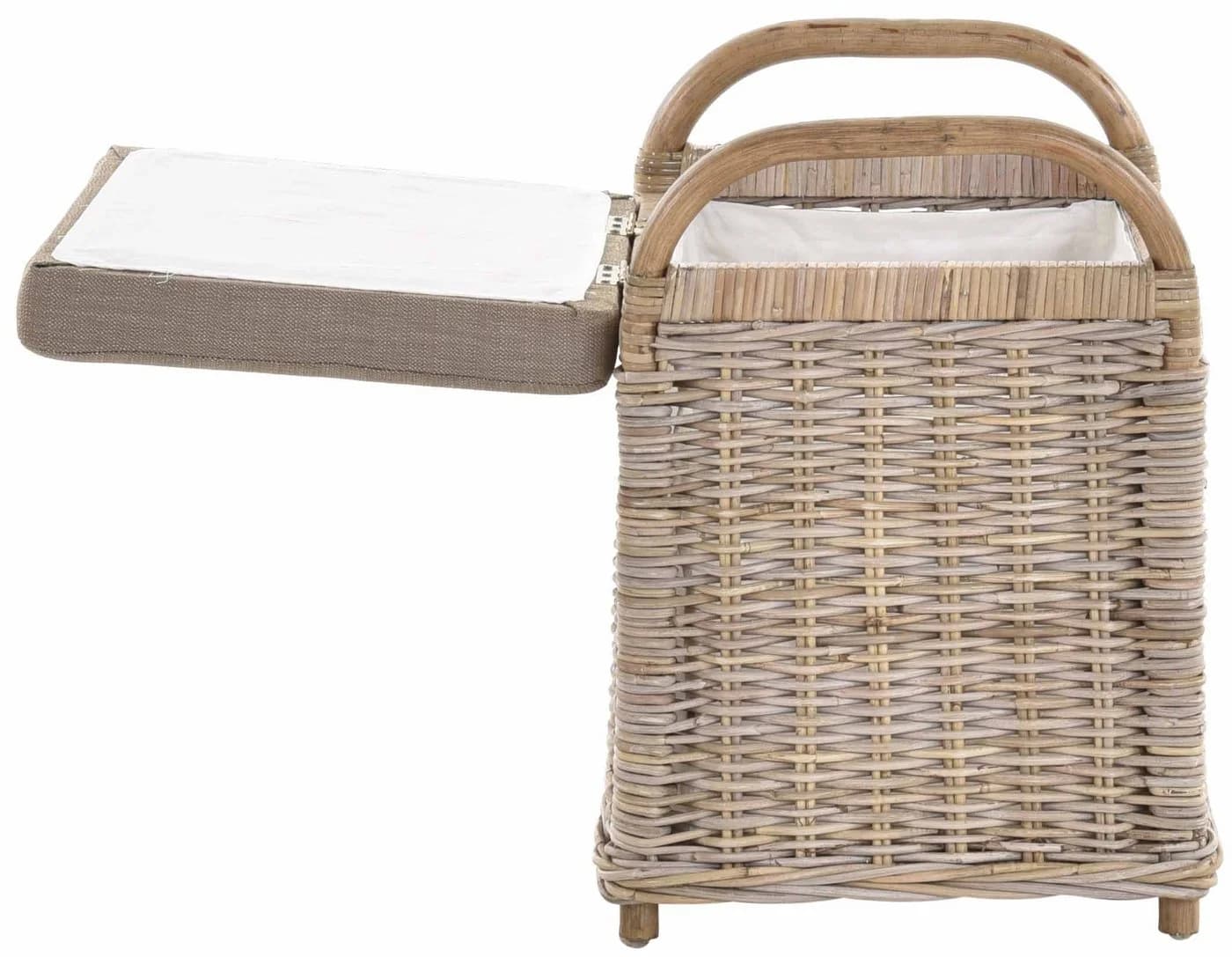 Krines Home Sitzbank Rattan mit Stauraum und gepolstertem Deckel - Bild 5