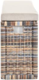 Krines Home Wäschetruhe Sitzbank Natur-Rattan Bild 3