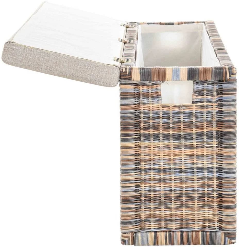 Krines Home Wäschetruhe Sitzbank Natur-Rattan - Bild 5