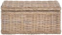 Krines Home Spielzeugtruhe Grau Natur mit Rattan-Griffen Bild 1