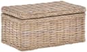 Krines Home Spielzeugtruhe Grau Natur mit Rattan-Griffen Bild 2