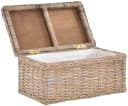 Krines Home Spielzeugtruhe Grau Natur mit Rattan-Griffen Bild 4