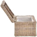 Krines Home Spielzeugtruhe Grau Natur mit Rattan-Griffen Bild 5