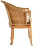 Krines Home Relaxsessel Rattan mit Holzbeinen und Polster Bild 3