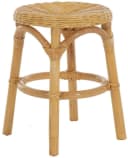 Krines Home Badhocker aus natürlichem Rattan - Runder Schemel Bild 1