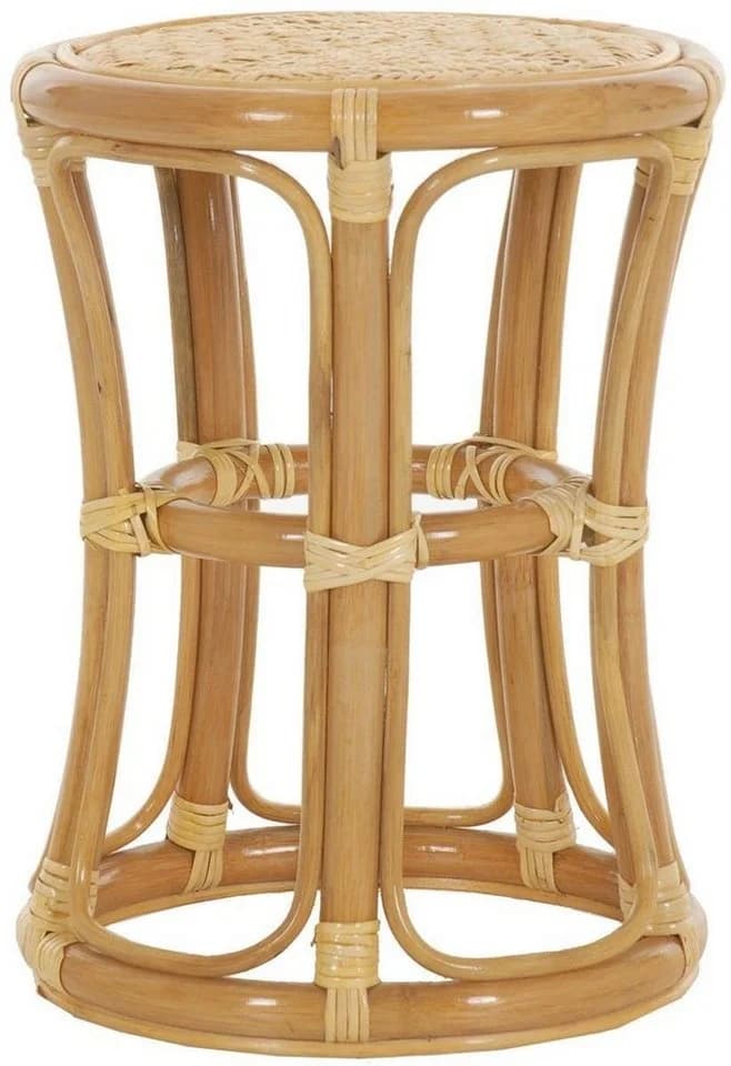 Krines Home Rattan Hocker Rund Honig