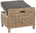 Krines Home Loungesessel Rattansessel "Beach" Grau Natur mit Dach Bild 5
