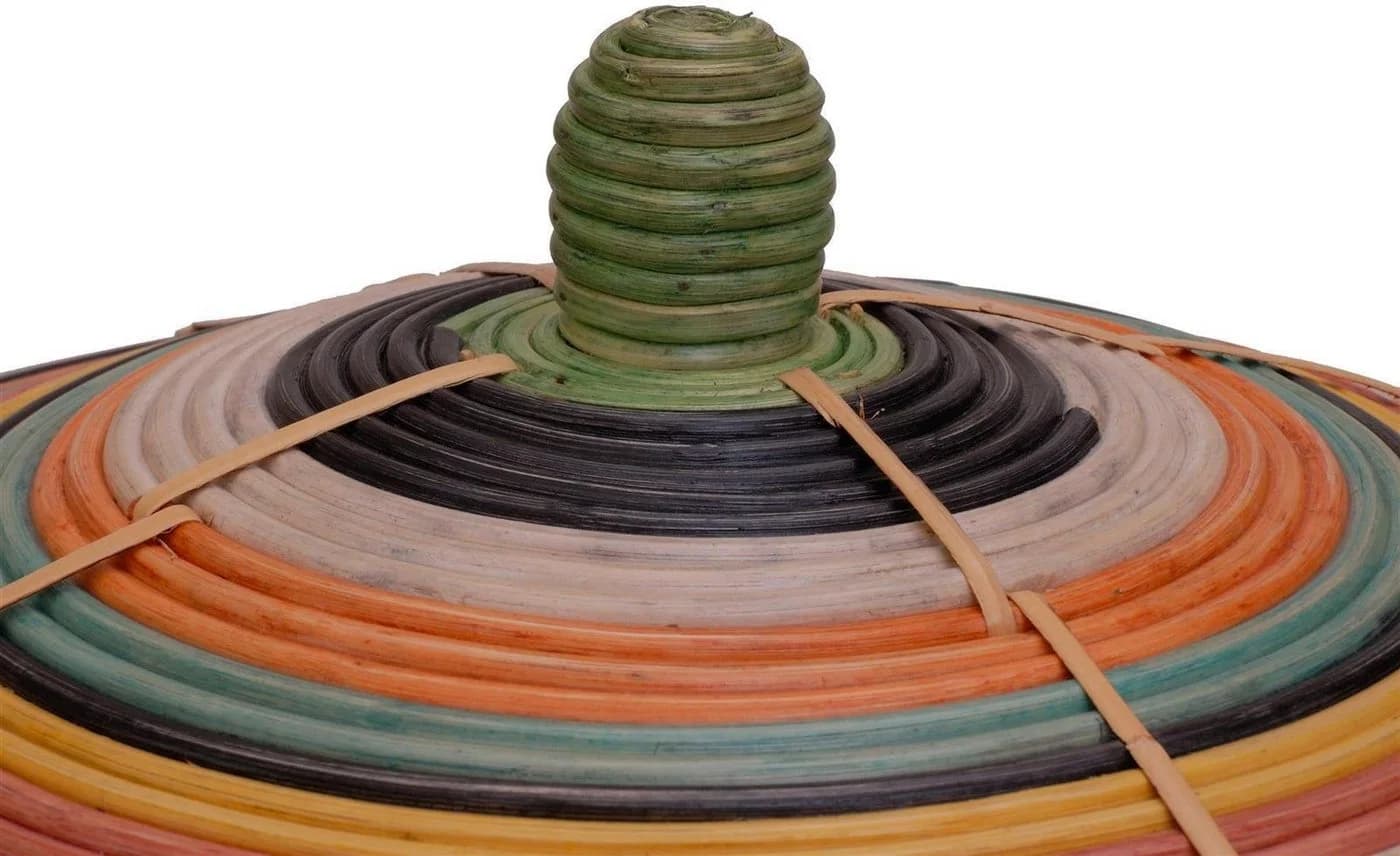 Krines Home Aufbewahrungskorb Bunt Rattan mit Deckel - Bild 3