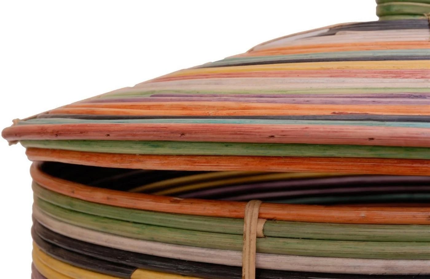 Krines Home Aufbewahrungskorb Bunt Rattan mit Deckel - Bild 4