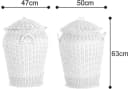 Krines Home Wäschetonne Ø 50 cm Rattan Bild 4