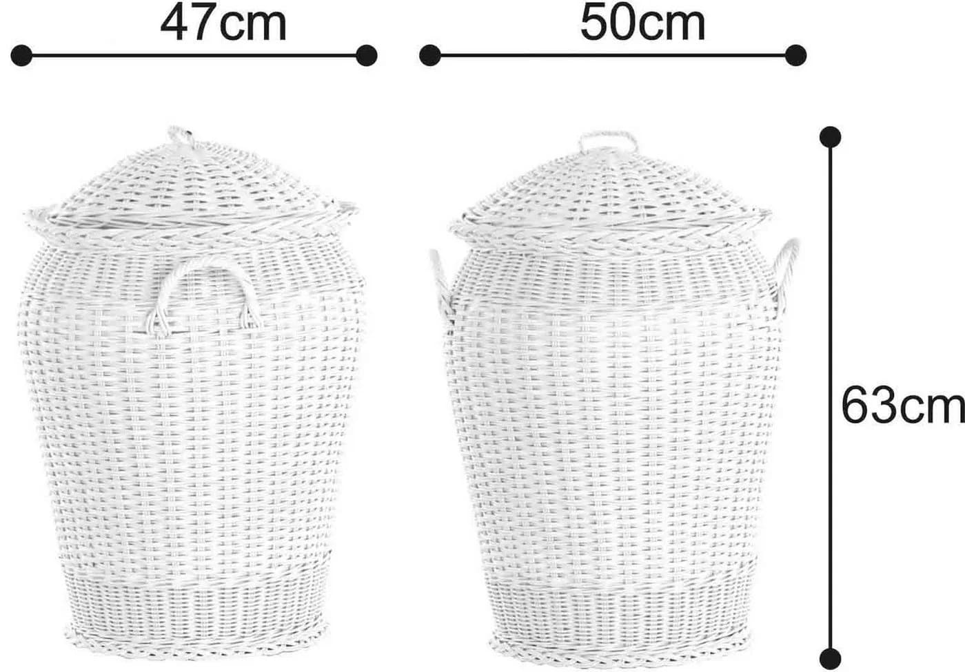 Krines Home Wäschetonne Ø 50 cm Rattan - Bild 4