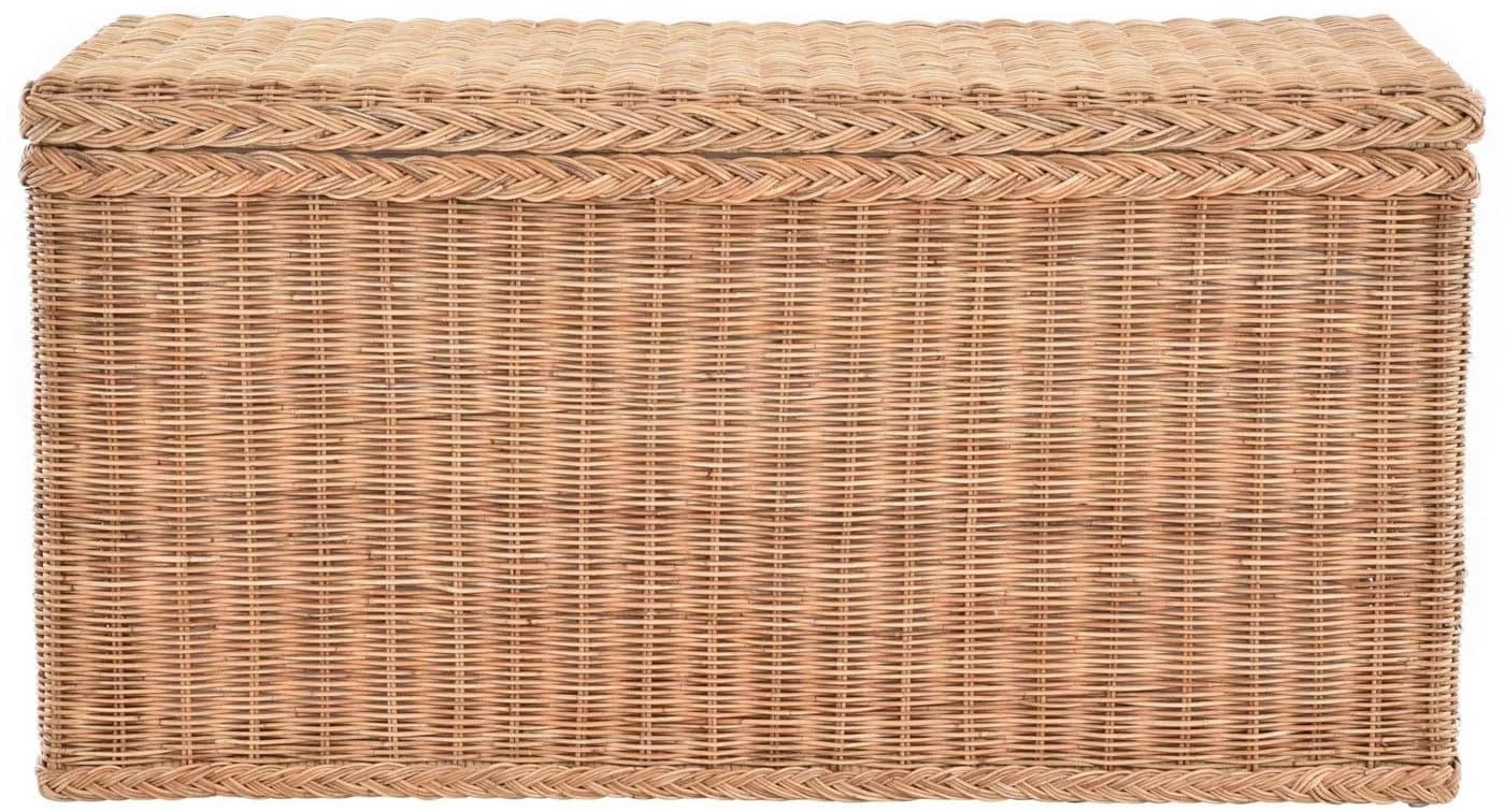 Krines Home Wäschetruhe Rattan Natur