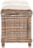 Krines Home Rattan Sitzhocker mit Kissen - Stabil & Vielseitig Bild 3