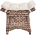Krines Home Rattan Sitzhocker mit Kissen - Stabil & Vielseitig Bild 4