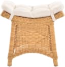 Krines Home Rattan Sitzhocker mit Kissen Honig Bild 1