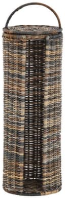 Krines Home Toiletten-Ersatzrollenhalter Rattan mit Deckel Mehrfarbig Bild 1