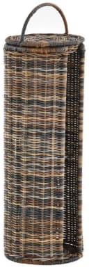 Krines Home Toiletten-Ersatzrollenhalter Rattan mit Deckel Mehrfarbig Bild 2