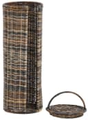 Krines Home Toiletten-Ersatzrollenhalter Rattan mit Deckel Mehrfarbig Bild 3