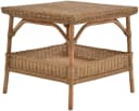 Krines Home Beistelltisch Rattan Quadratisch Honig-Dunkel Bild 1