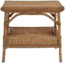 Krines Home Beistelltisch Rattan Quadratisch Honig-Dunkel Bild 3