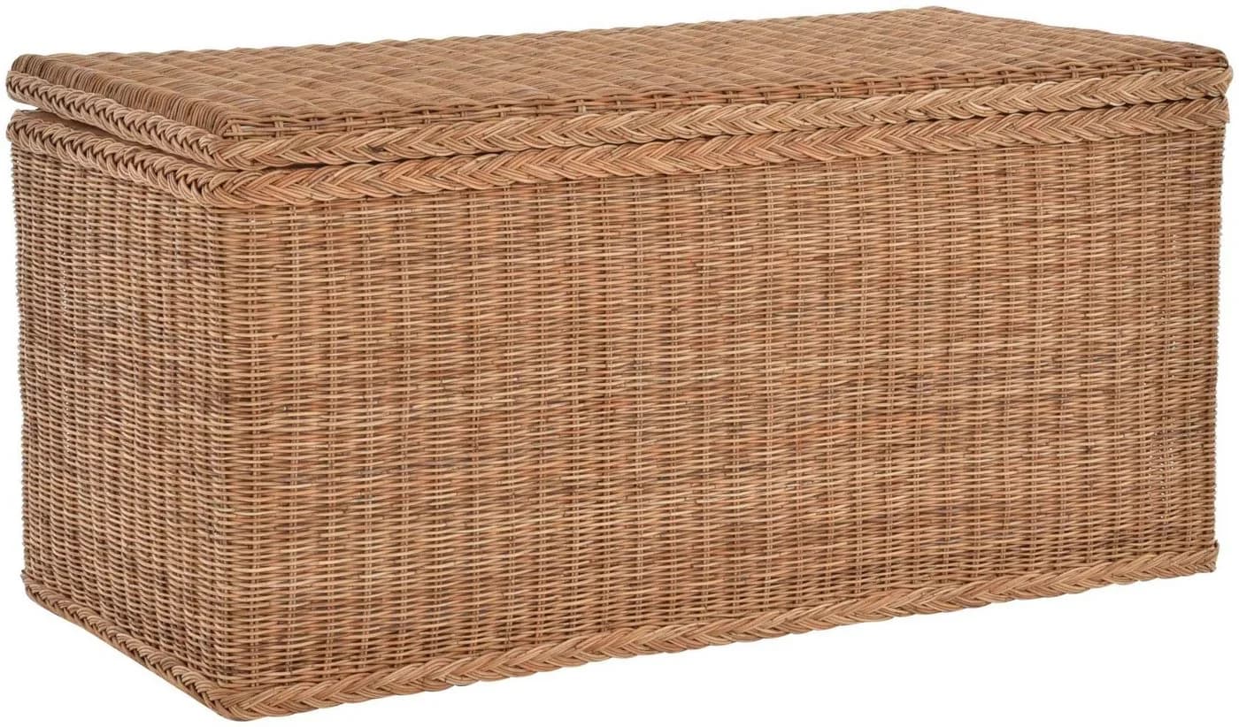 Krines Home Rattantruhe XXL Natur Aufbewahrung mit Deckel - Bild 2