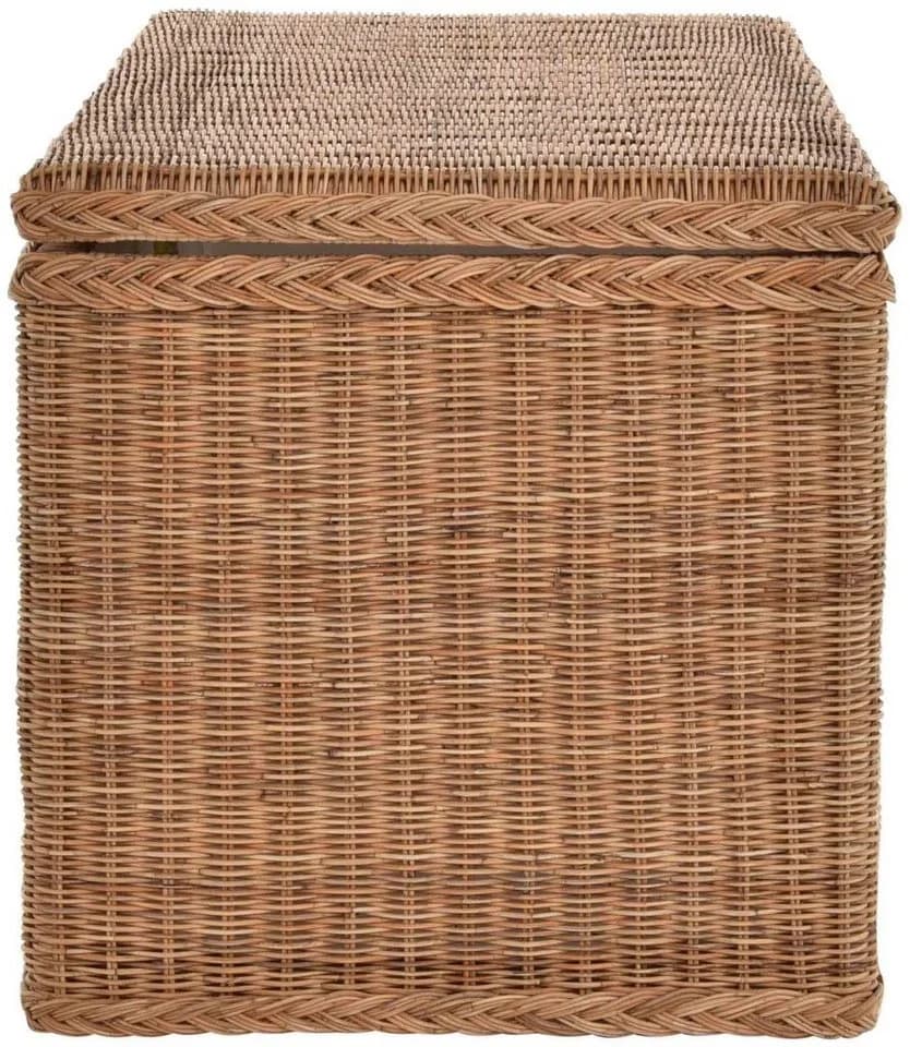Krines Home Rattantruhe XXL Natur Aufbewahrung mit Deckel - Bild 3