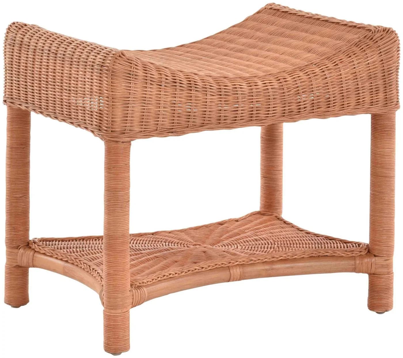 Krines Home Rattan Hocker Terracotta Geschwungen - Bild 2