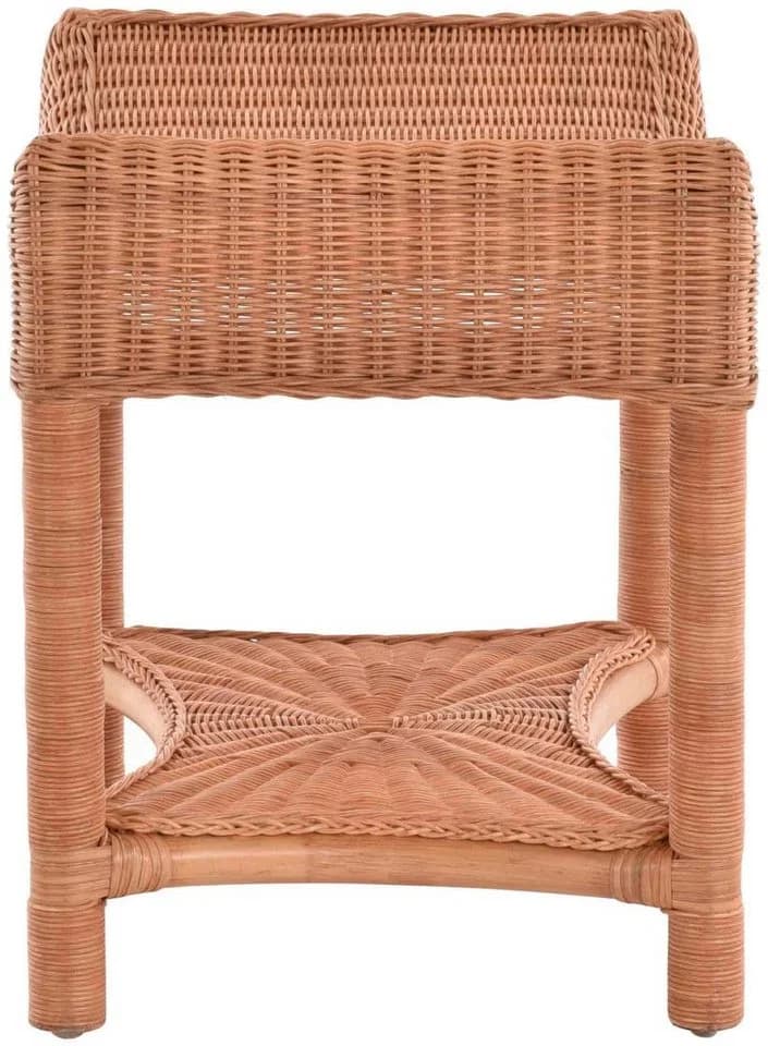 Krines Home Rattan Hocker Terracotta Geschwungen - Bild 3